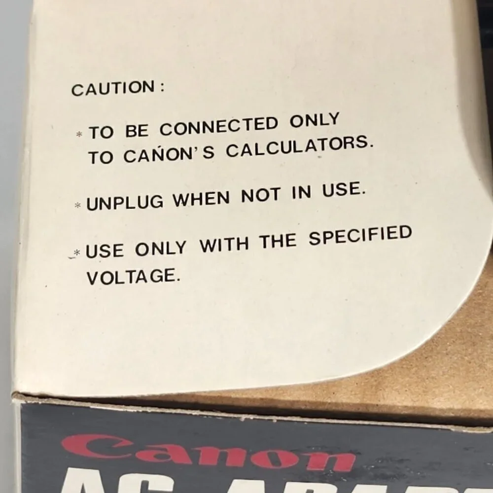 Canon AC Adaptor AD-1 120V 60Hz 4.5V 300mA Vintage Power Supply Accessory